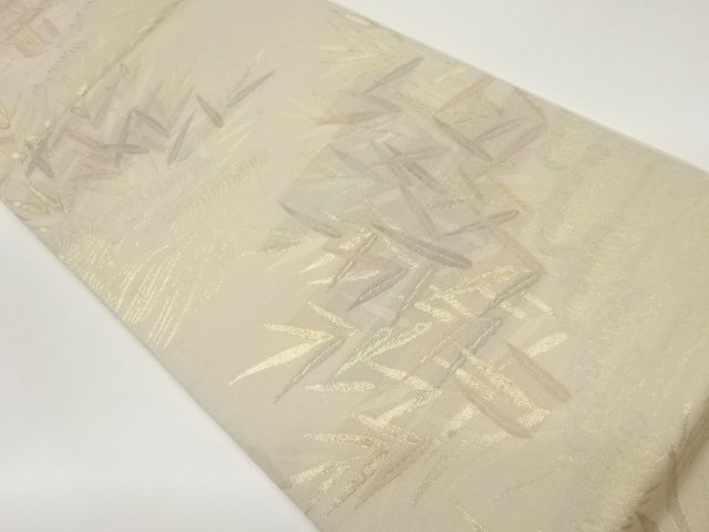JAPANESE FUKURO OBI FOR SUMMER / WOVEN ROUGH WAVE